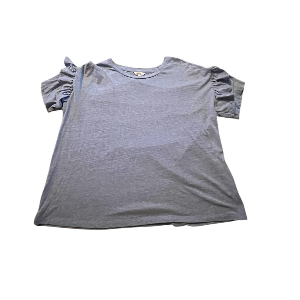 Women’s terra and sky tee with ruffle sleeves